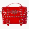 Bolso VAMP pentagrama charol rojo