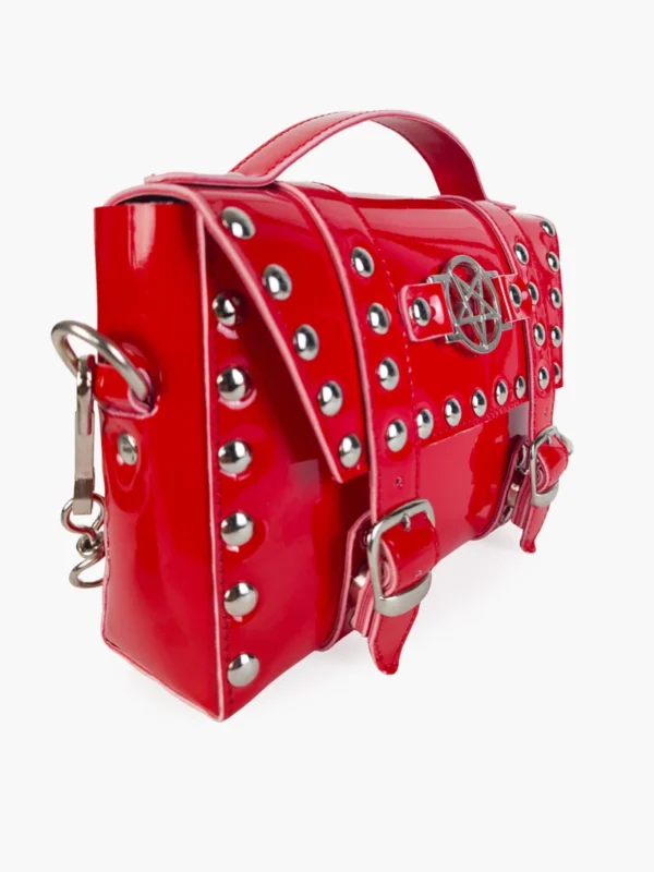 Bolso VAMP insignia pentagrama rojo vista lateral