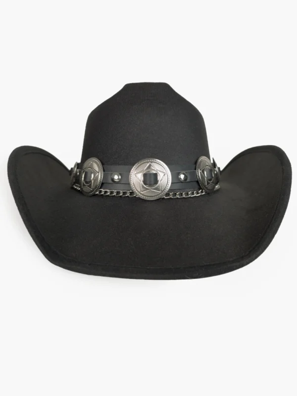 Frontal Sombrero vaquero estrella vista frontal