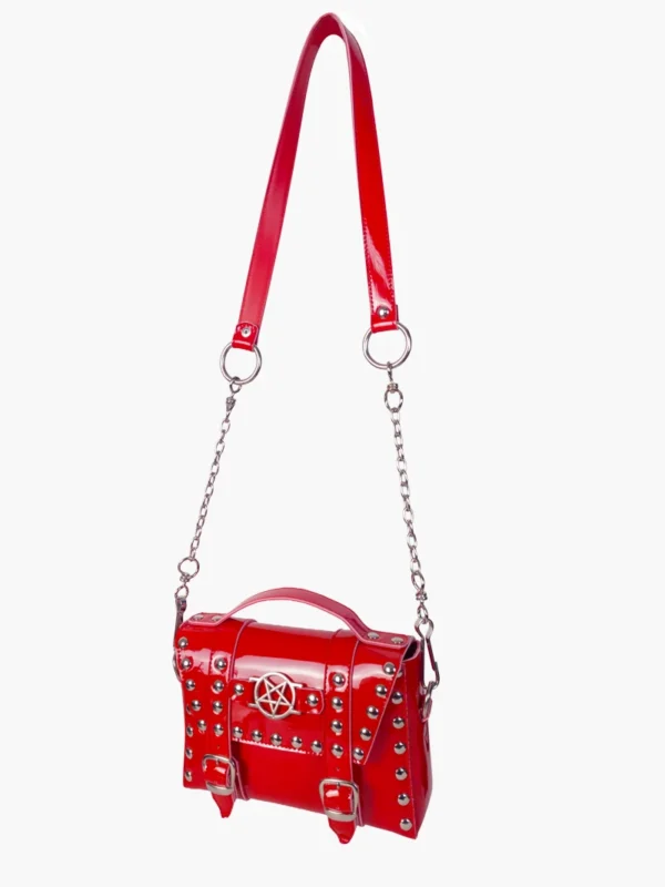 Bolso VAMP insignia pentagrama rojo vista completa