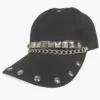 Vista derecha Gorra con cadena estoperoles vista derecha