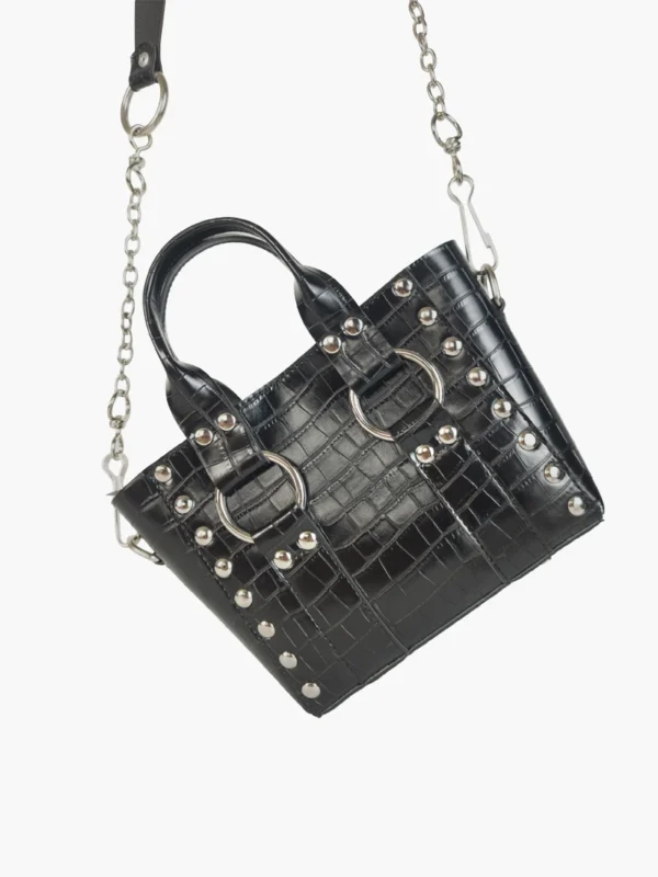 Bolso Croc Noir vista colgando