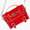 Bolso VAMP insignia pentagrama rojo vista lateral