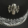 Sombrero vaquero calavera acercamiento